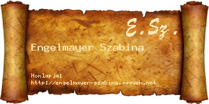 Engelmayer Szabina névjegykártya